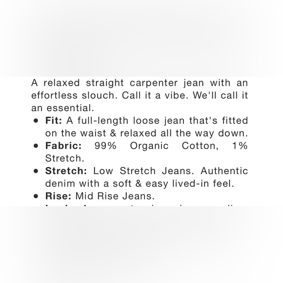 EUC Mid Rise '90s Loose Carpenter Jeans with Washwell Size 35 - Picture 3 of 6